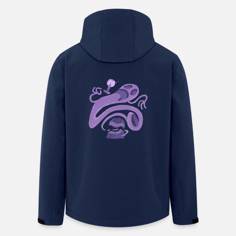 Crazy ghost escapes from grave - Men’s Recycled Softshell Jacket by Stanley/Stella - navy