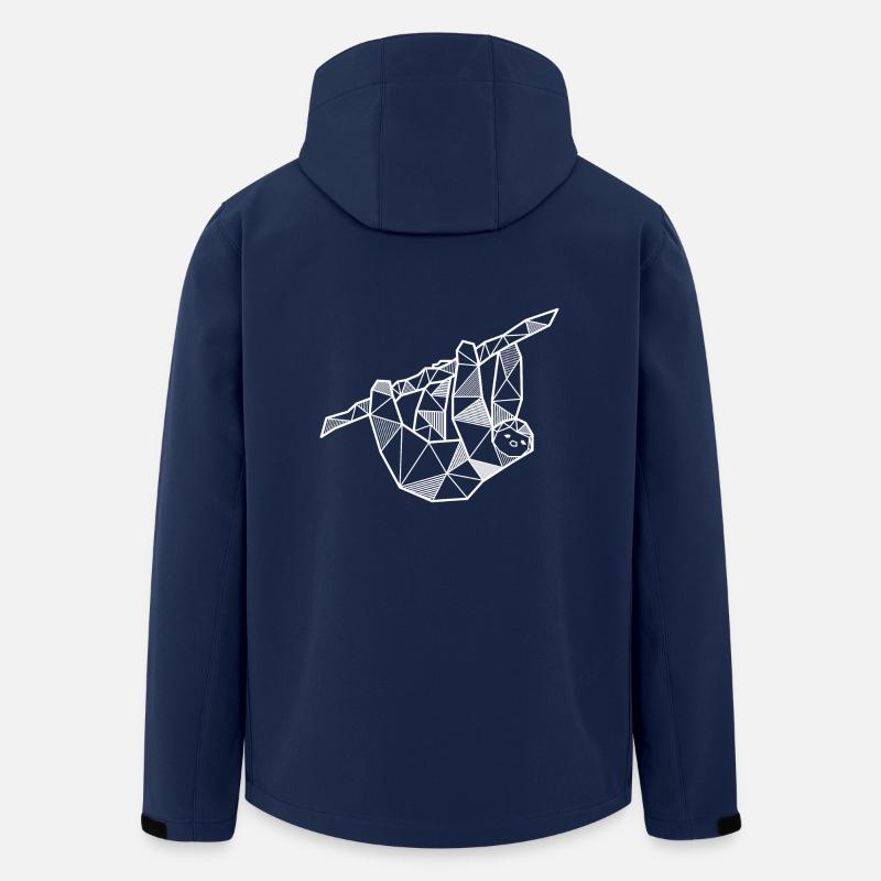 Faultier sloth geometrisch Geschenk Hipster eck - Recycelte Männer Softshell-Jacke von Stanley/Stella - Navy