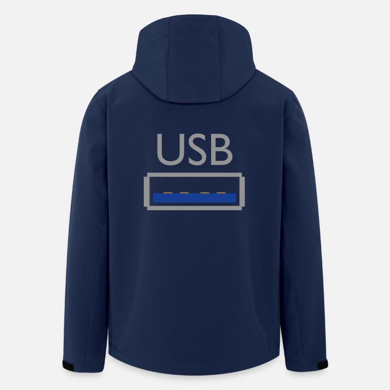USB - Men’s Recycled Softshell Jacket by Stanley/Stella - navy