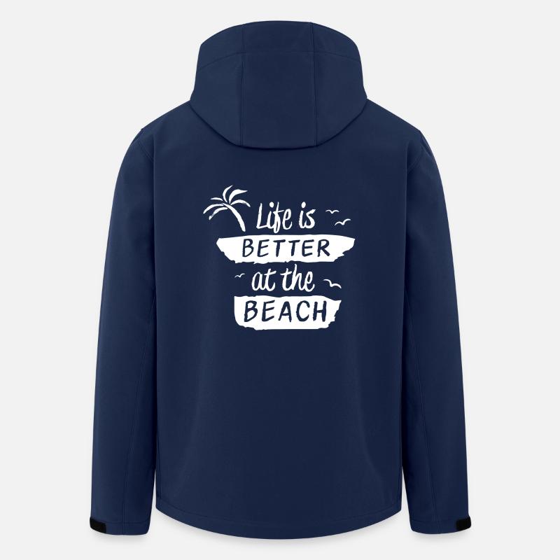 Life is better at the beach - Recycelte Männer Softshell-Jacke von Stanley/Stella - Navy