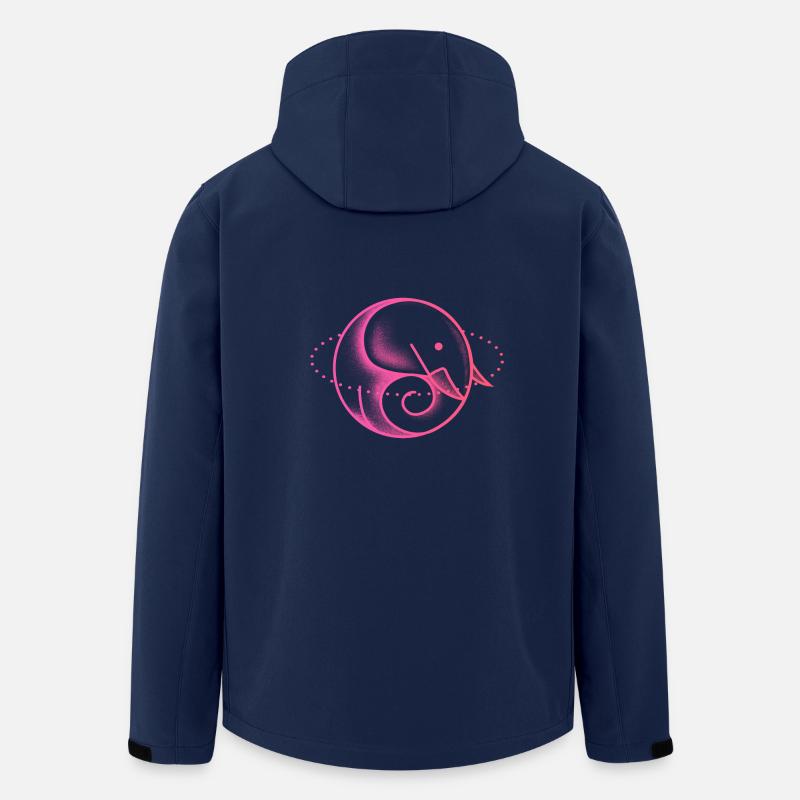Elefant niedlich rosa - Recycelte Männer Softshell-Jacke von Stanley/Stella - Navy