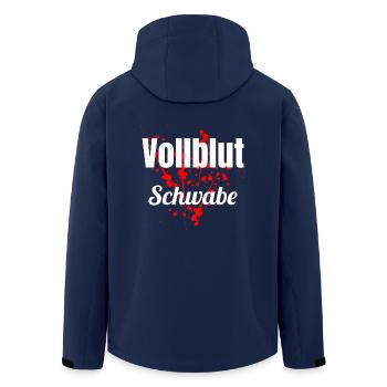 Vollblut Schwabe Schwäbisch Stuttgart T-Shirt - Recycelte Männer Softshell-Jacke von Stanley/Stella - Navy - Hinten - AI Model Male 185 light (185cm)