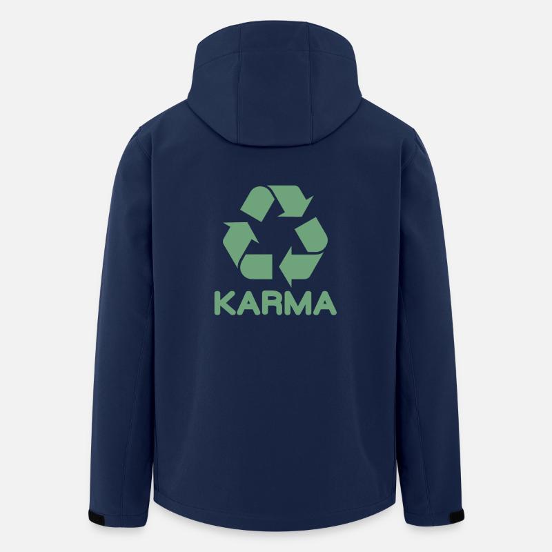 Karma Wiederholung Geschenk Idee - Recycelte Männer Softshell-Jacke von Stanley/Stella - Navy