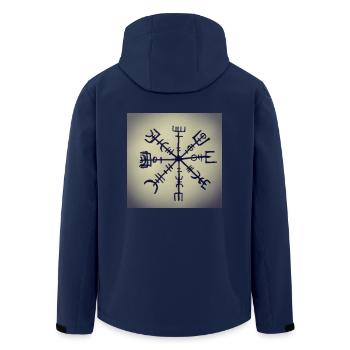 Viking runes - Men’s Recycled Softshell Jacket by Stanley/Stella - navy - Back - AI Model Male 185 light (185cm)