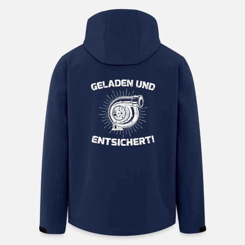 Chargé et déverrouillé - Veste softshell homme en polyester recyclé Stanley/Stella - marine