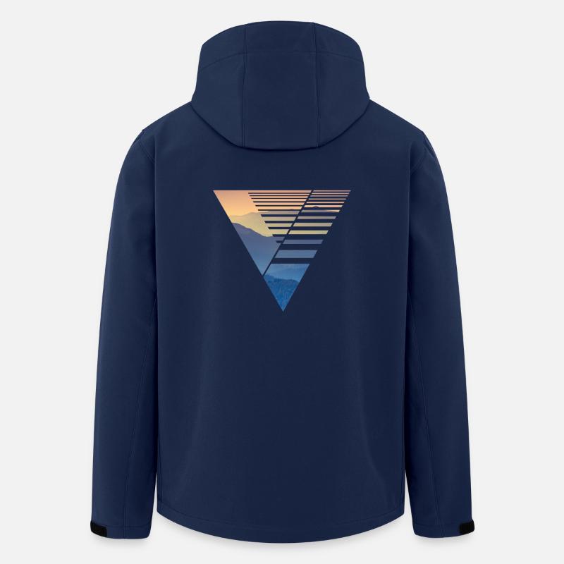Vector Design Triangle - Recycelte Männer Softshell-Jacke von Stanley/Stella - Navy