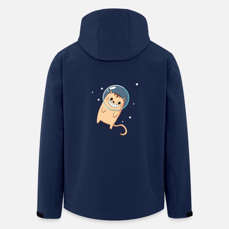 Katze - Weltraum - Kätzchen - Weltall - Recycelte Männer Softshell-Jacke von Stanley/Stella - Navy