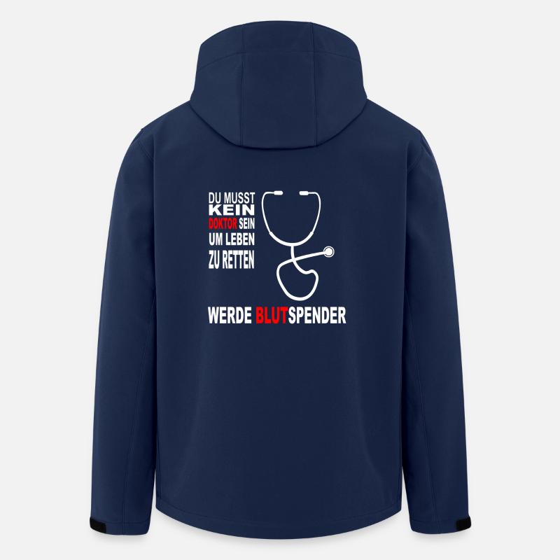 Blutspender - Recycelte Männer Softshell-Jacke von Stanley/Stella - Navy
