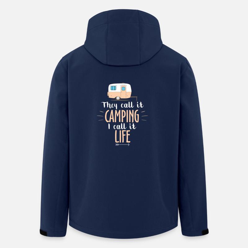 Camping Camper Geschenk Outdoor Wohnwagen - Recycelte Männer Softshell-Jacke von Stanley/Stella - Navy