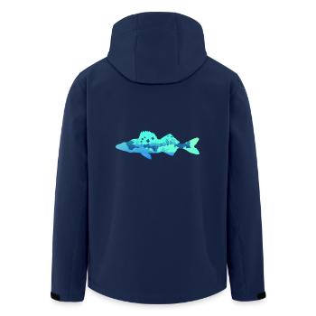 Zander - Recycelte Männer Softshell-Jacke von Stanley/Stella - Navy - Hinten - AI Model Male 185 light (185cm)
