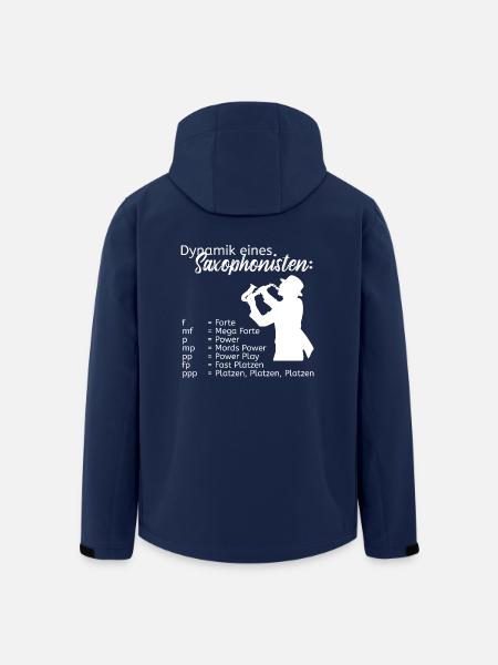 Dynamik eines Saxophonisten - Recycelte Männer Softshell-Jacke von Stanley/Stella - Navy