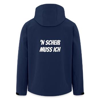 N Scheiß muss Ich - Recycelte Männer Softshell-Jacke von Stanley/Stella - Navy - Hinten - AI Model Male 185 light (185cm)