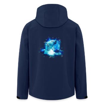gxp ours polaire ours polaire enjoyer aquarelle splatter - Veste softshell homme en polyester recyclé Stanley/Stella - marine - Dos - AI Model Male 185 light (185cm)