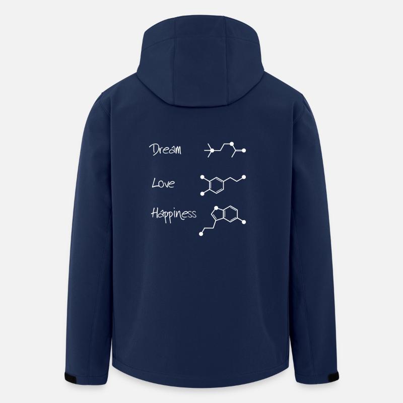 Dream Love Happyness - Moleküle - Recycelte Männer Softshell-Jacke von Stanley/Stella - Navy