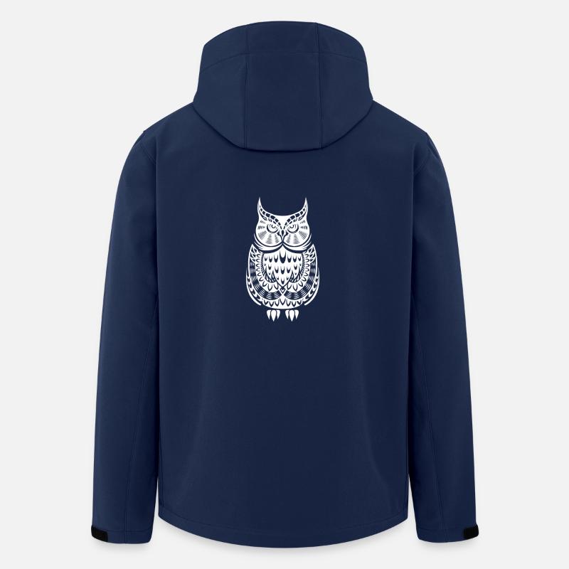 Owl Pattern - Veste softshell homme en polyester recyclé Stanley/Stella - marine