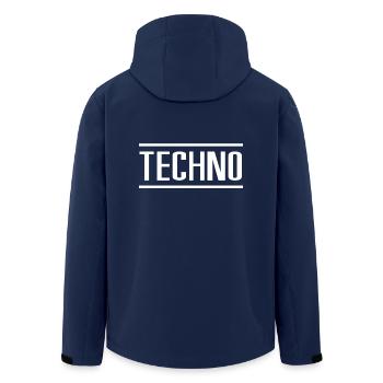 Techno - Recycelte Männer Softshell-Jacke von Stanley/Stella - Navy - Hinten - AI Model Male 185 light (185cm)