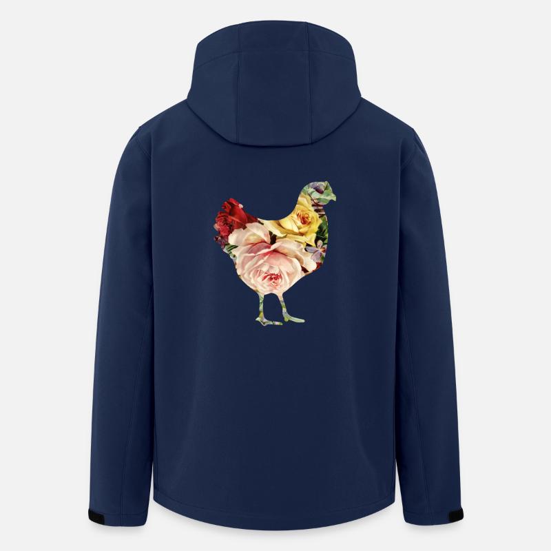 Blumen-Huhn - Recycelte Männer Softshell-Jacke von Stanley/Stella - Navy