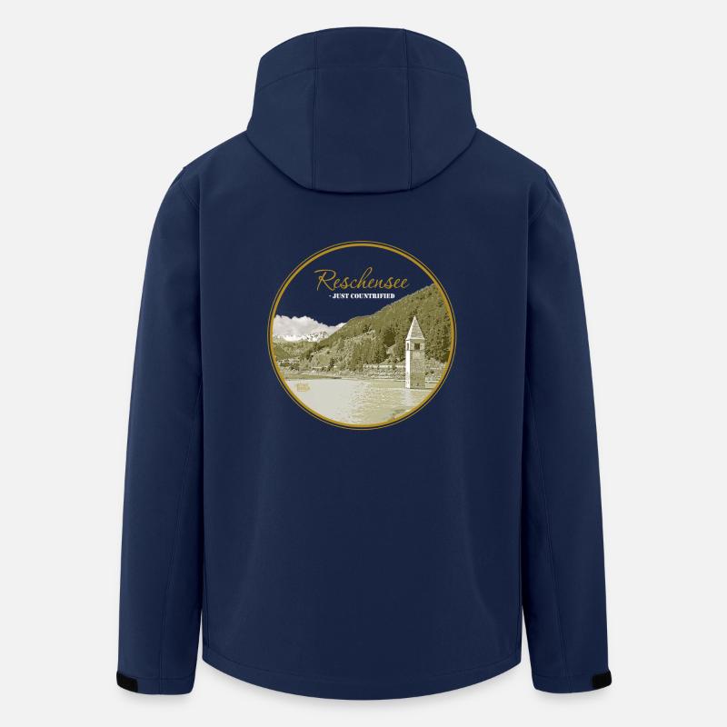 Reschensee - Recycelte Männer Softshell-Jacke von Stanley/Stella - Navy