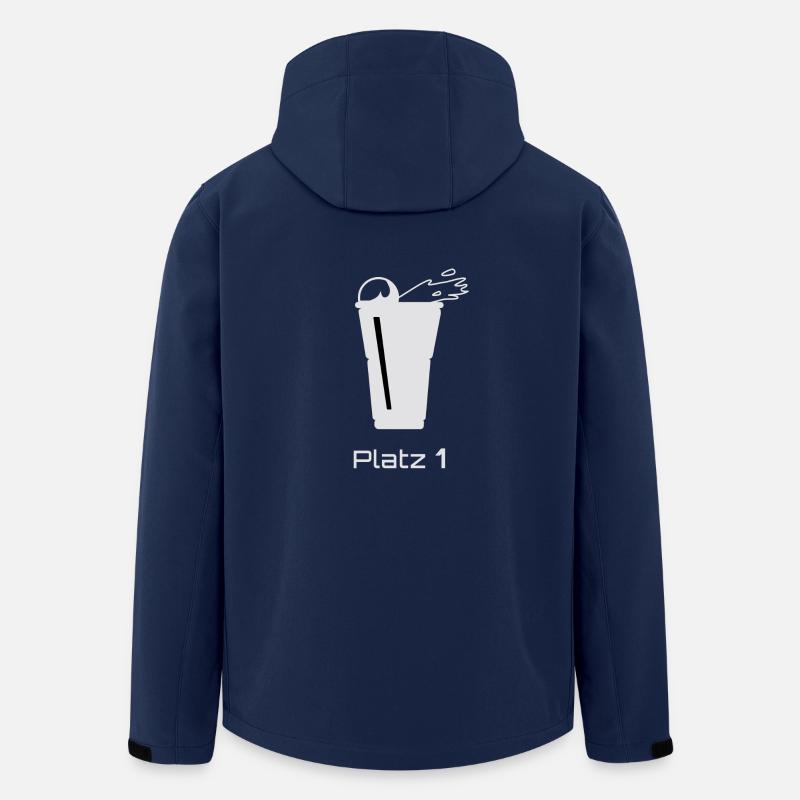 Beerpong Platz 1 - Recycelte Männer Softshell-Jacke von Stanley/Stella - Navy