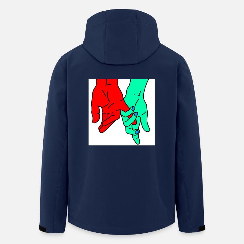 mains rouge vert - Veste softshell homme en polyester recyclé Stanley/Stella - marine