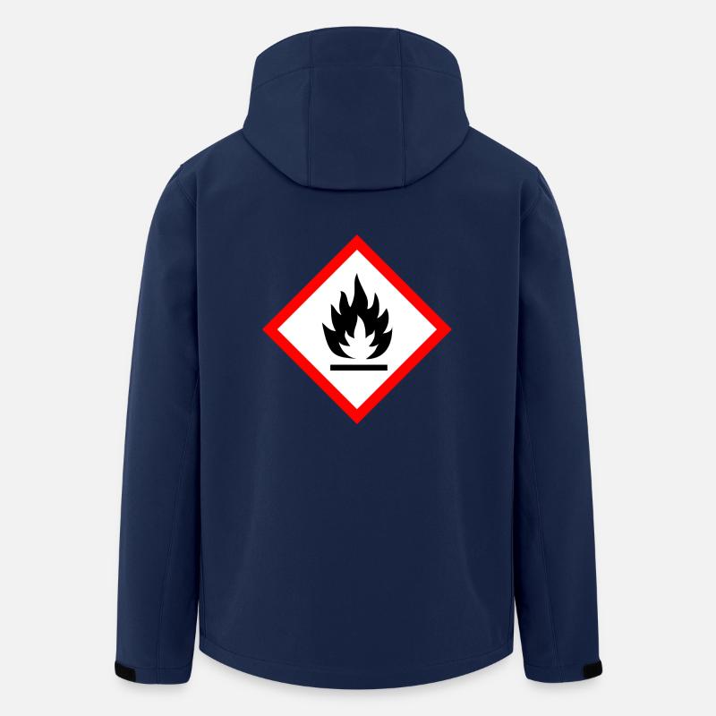 Vorsicht Entflammbar - Recycelte Männer Softshell-Jacke von Stanley/Stella - Navy