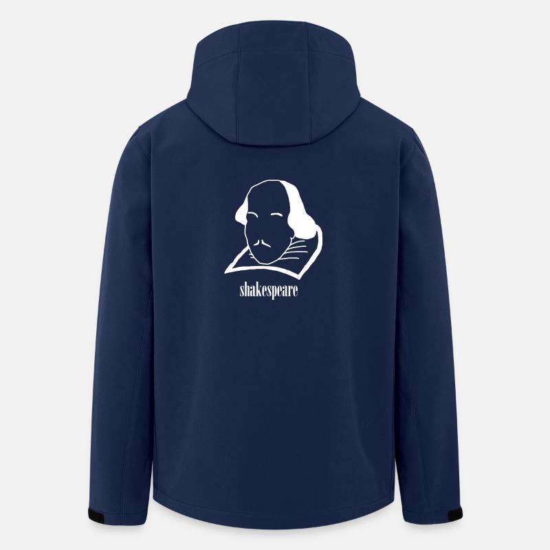 Shakespeare Kopf (in weiß) - Geschenkidee - Recycelte Männer Softshell-Jacke von Stanley/Stella - Navy
