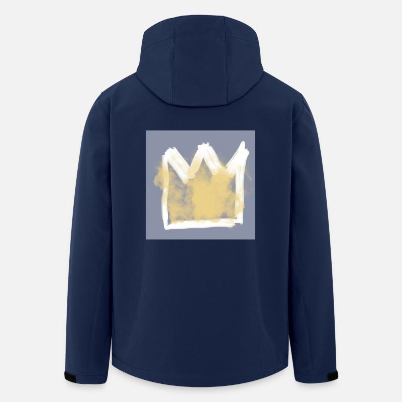 Krone - Recycelte Männer Softshell-Jacke von Stanley/Stella - Navy