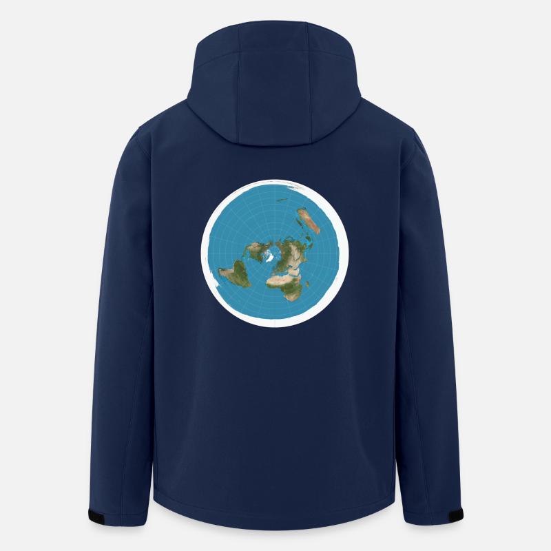 Flat earth map - Men’s Recycled Softshell Jacket by Stanley/Stella - navy