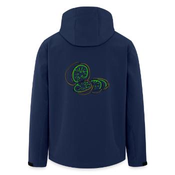 kiwi - Veste softshell homme en polyester recyclé Stanley/Stella - marine - Dos - AI Model Male 185 light (185cm)