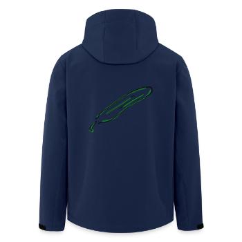 cucumber - Men’s Recycled Softshell Jacket by Stanley/Stella - navy - Back - AI Model Male 185 light (185cm)
