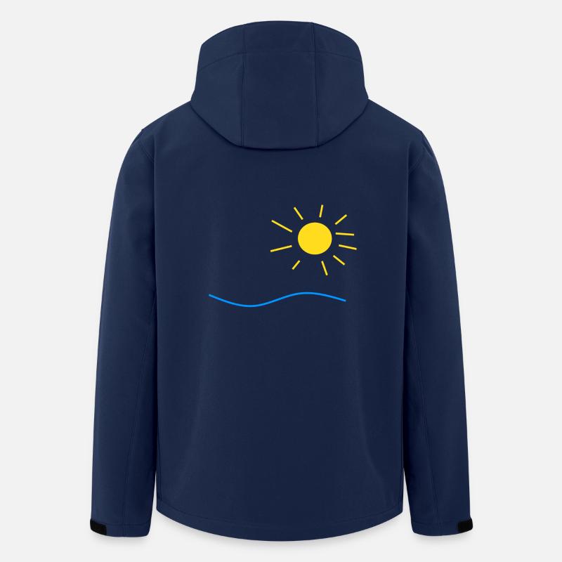 Soleil et mer - Veste softshell homme en polyester recyclé Stanley/Stella - marine