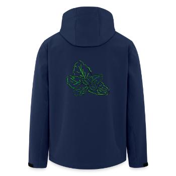 menthe poivrée - Veste softshell homme en polyester recyclé Stanley/Stella - marine - Dos - AI Model Male 185 light (185cm)
