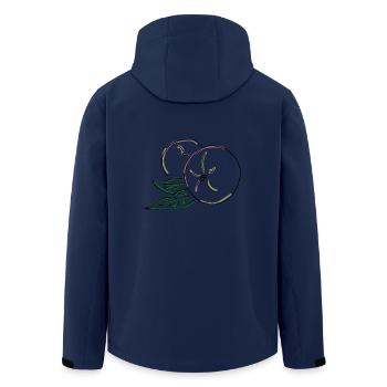 Pfirsich - Recycelte Männer Softshell-Jacke von Stanley/Stella - Navy - Hinten - AI Model Male 185 light (185cm)
