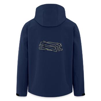 Spargel - Recycelte Männer Softshell-Jacke von Stanley/Stella - Navy - Hinten - AI Model Male 185 light (185cm)