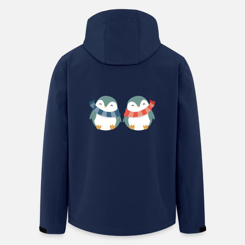 Glückliche Pinguine - Recycelte Männer Softshell-Jacke von Stanley/Stella - Navy