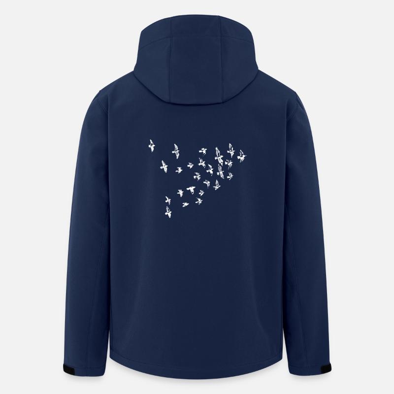 Vögel - Recycelte Männer Softshell-Jacke von Stanley/Stella - Navy