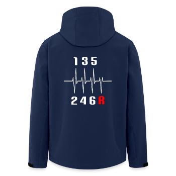 Voiture Gears Manuel Guy Guy cadeau idée cadeau - Veste softshell homme en polyester recyclé Stanley/Stella - marine - Dos - AI Model Male 185 light (185cm)