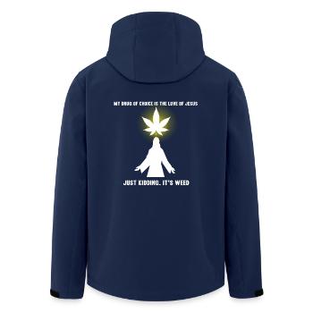 Jésus fume l'idée de cadeau commun - Veste softshell homme en polyester recyclé Stanley/Stella - marine - Dos - AI Model Male 185 light (185cm)