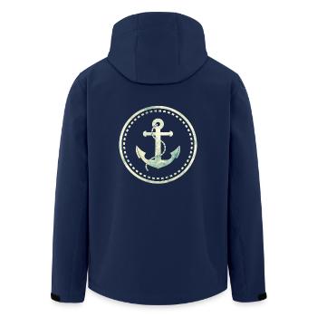 Anker - Recycelte Männer Softshell-Jacke von Stanley/Stella - Navy - Hinten - AI Model Male 185 light (185cm)