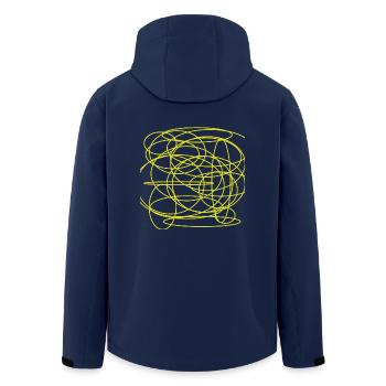 design rich and noble artwork fantastic - Men’s Recycled Softshell Jacket by Stanley/Stella - navy - Back - AI Model Male 185 light (185cm)