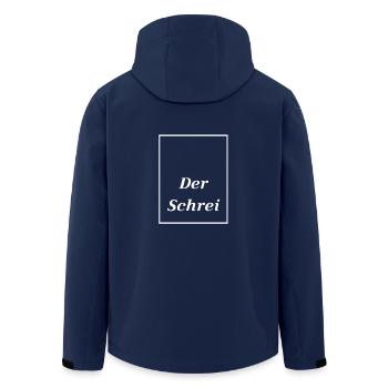 The Scream Munch Eduard Expressionism art picture - Men’s Recycled Softshell Jacket by Stanley/Stella - navy - Back - AI Model Male 185 light (185cm)