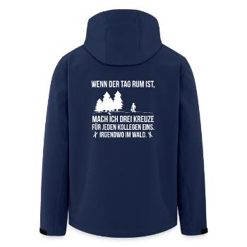Lustig Arbeit Spruch T Shirt für Arbeit Geschenk - Recycelte Männer Softshell-Jacke von Stanley/Stella - Navy - Hinten - AI Model Male 185 light (185cm)