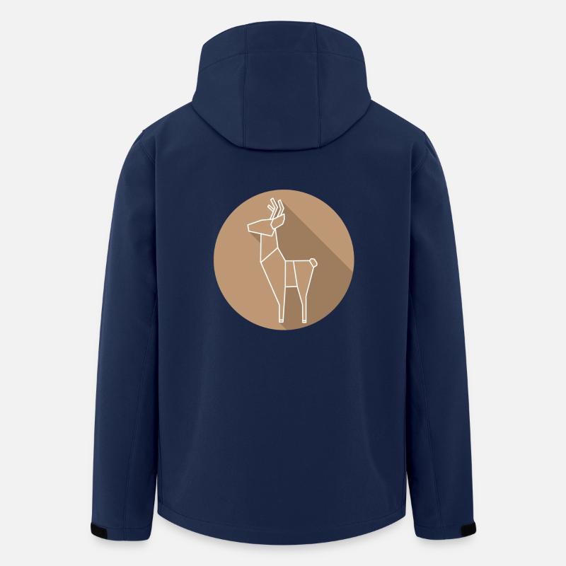 hirsch - Recycelte Männer Softshell-Jacke von Stanley/Stella - Navy