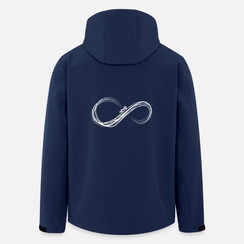 Unendlichkeitslinien - Recycelte Männer Softshell-Jacke von Stanley/Stella - Navy