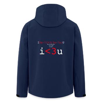 i Love you, Maths Amour - Veste softshell homme en polyester recyclé Stanley/Stella - marine - Dos - AI Model Male 185 light (185cm)