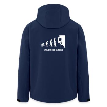 Climbing sport rock mountain nature evolution white - Men’s Recycled Softshell Jacket by Stanley/Stella - navy - Back - AI Model Male 185 light (185cm)