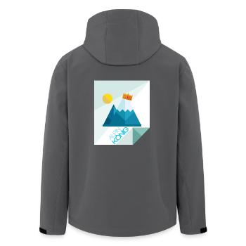 Alpine king mountains snow crown - Men’s Recycled Softshell Jacket by Stanley/Stella - anthracite - Back - AI Model Male 185 light (185cm)
