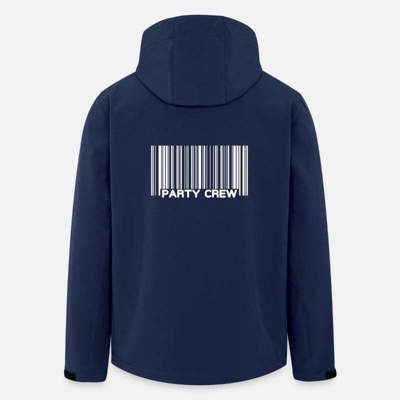 Barcode Party Crew - Men’s Recycled Softshell Jacket by Stanley/Stella - navy