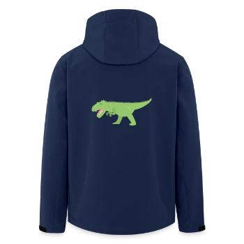 Hunting dinosaur - Men’s Recycled Softshell Jacket by Stanley/Stella - navy - Back - AI Model Male 185 light (185cm)