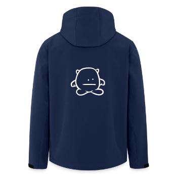 Sad Monster / Male (White) - Men’s Recycled Softshell Jacket by Stanley/Stella - navy - Back - AI Model Male 185 light (185cm)
